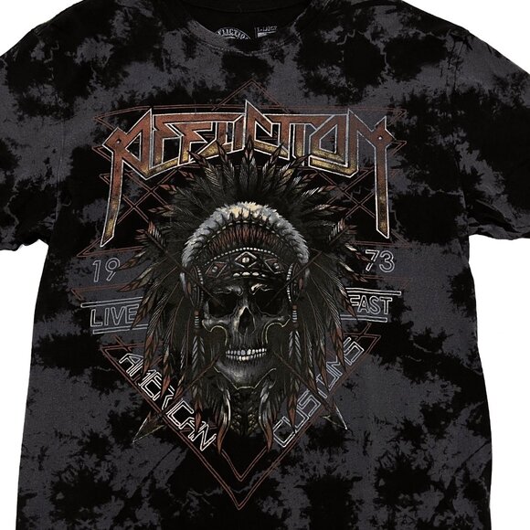 Vintage Y2K Affliction Skull Head Grunge Graphic Tie Dye Shirt Mens XL X-Large - Picture 4 of 5